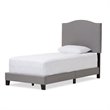 Benjamin Linen Twin Bed in Gray