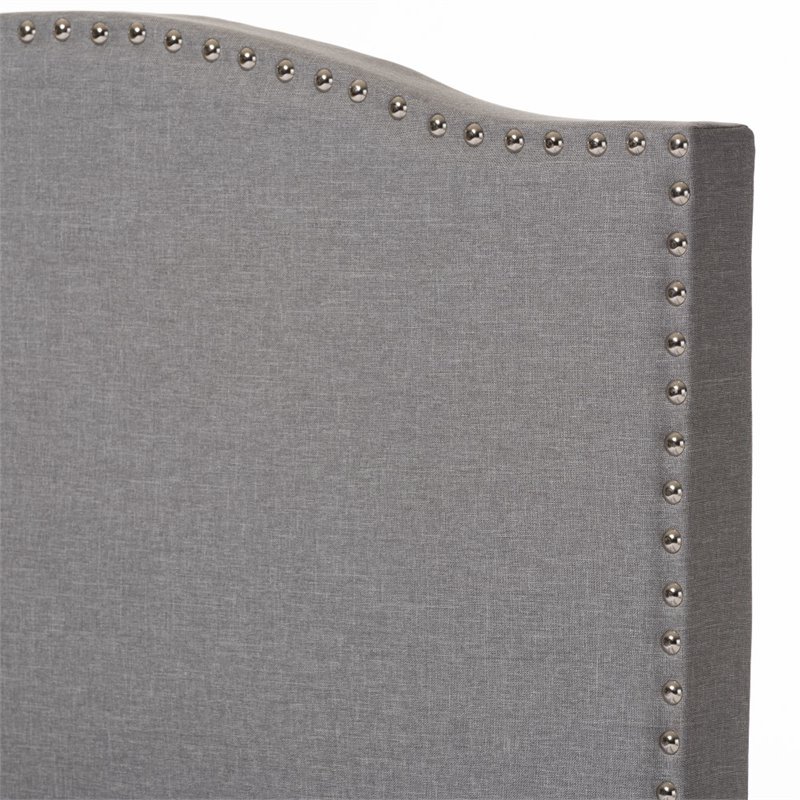Benjamin Linen Twin Bed in Gray