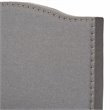 Benjamin Linen Twin Bed in Gray
