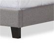 Benjamin Linen Twin Bed in Gray