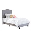 Benjamin Linen Twin Bed in Gray