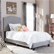Benjamin Linen Twin Bed in Gray