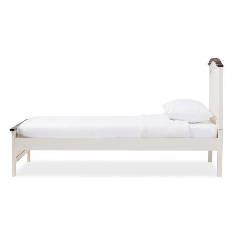 Harry Twin Platform Bed in Butter Milk