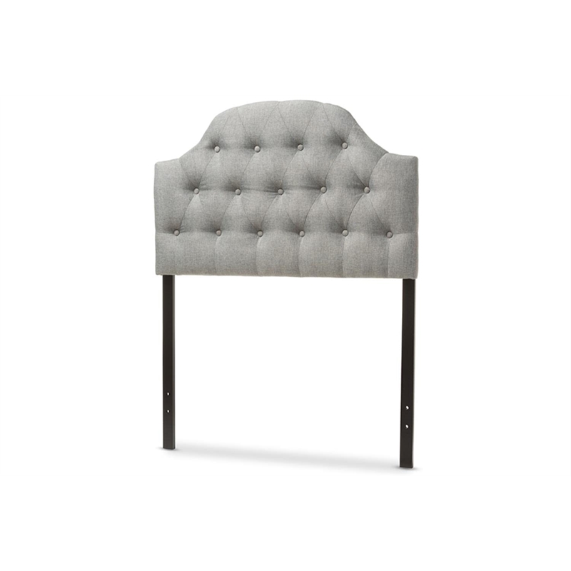 Morris Fabric Upholstered Twin Headboard in Gray