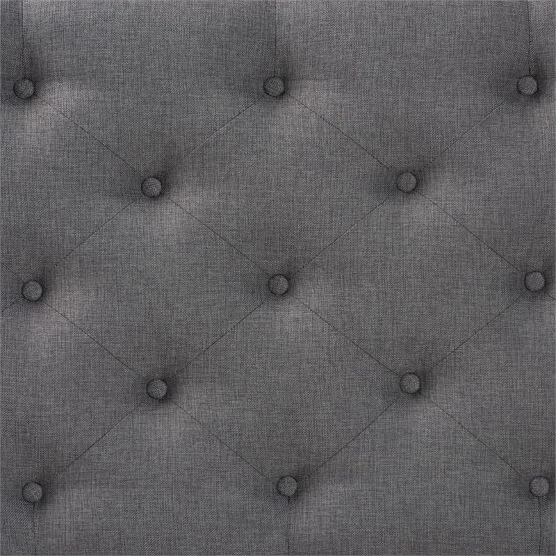 Viviana Faux Leather Upholstered Twin Headboard in Gray