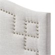 Aubrey Upholstered Twin Headboard in Grayish Beige