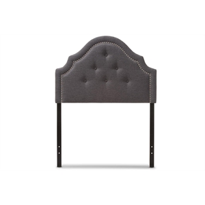Cora Upholstered Twin Headboard in Dark Gray