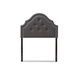 Cora Upholstered Twin Headboard in Dark Gray