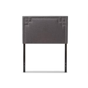 Geneva Upholstered Twin Headboard in Dark Gray