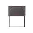 Geneva Upholstered Twin Headboard in Dark Gray