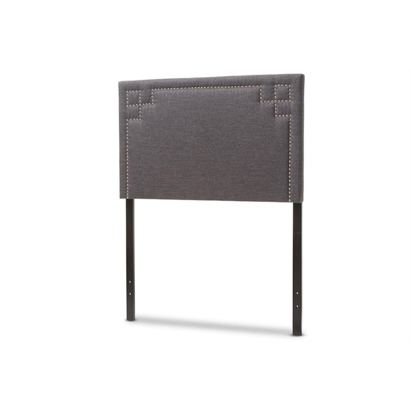 Geneva Upholstered Twin Headboard in Dark Gray