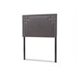 Geneva Upholstered Twin Headboard in Dark Gray