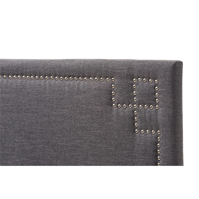 Geneva Upholstered Twin Headboard in Dark Gray