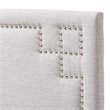 Geneva Upholstered Twin Headboard in Grayish Beige