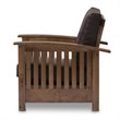 Charlotte Faux Leather Lounge Chair in Dark Brown