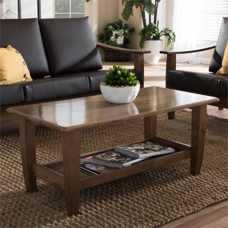 Pierce Wood Coffee Table in Walnut