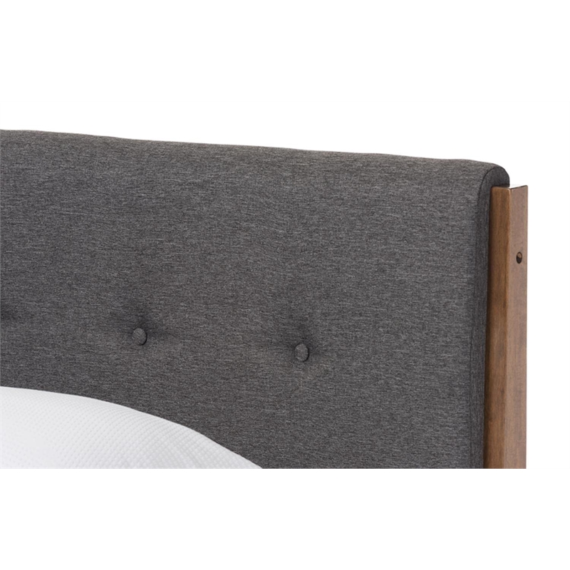 Leyton King Platform Bed in Gray
