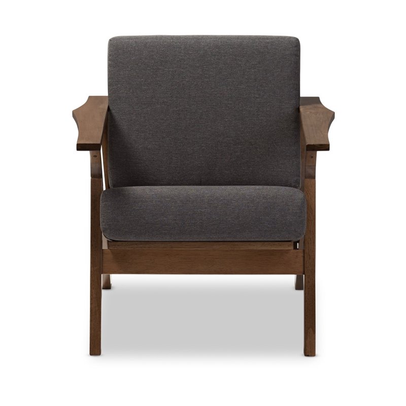 Cayla Lounge Fabric Chair in Gray