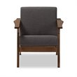 Cayla Lounge Fabric Chair in Gray