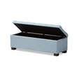 Roanoke Storage Bench in Light Blue