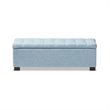 Roanoke Storage Bench in Light Blue