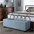Roanoke Storage Bench in Light Blue