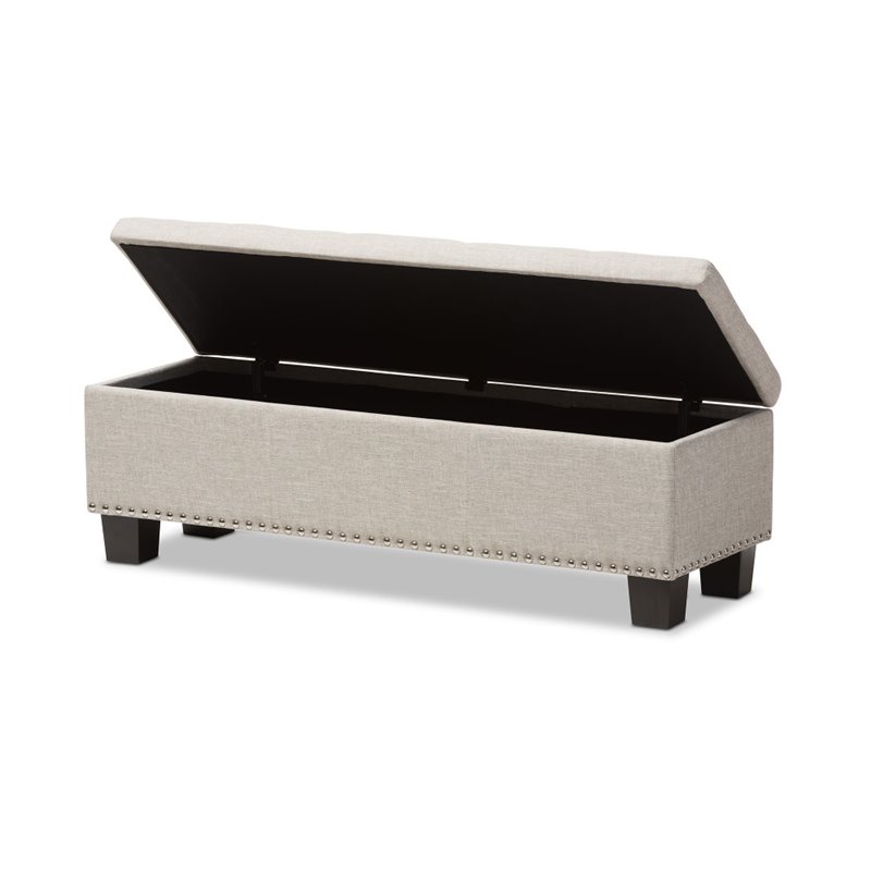 Hannah Storage Bench in Beige