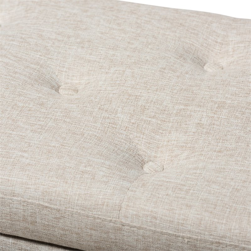 Hannah Storage Bench in Beige