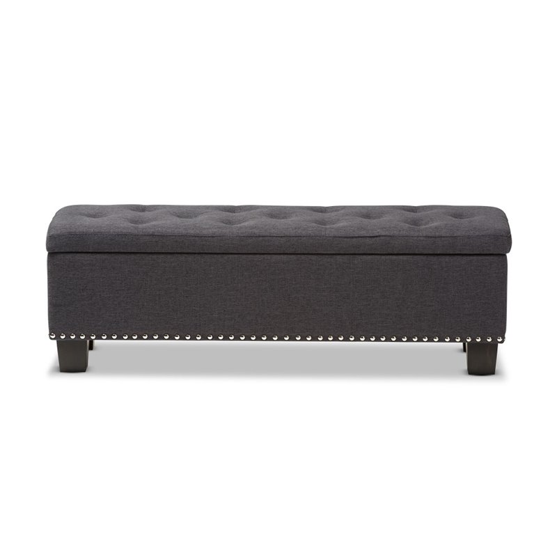 Hannah Storage Bench in Dark Gray