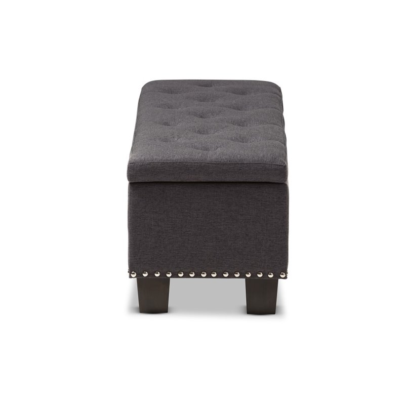 Hannah Storage Bench in Dark Gray