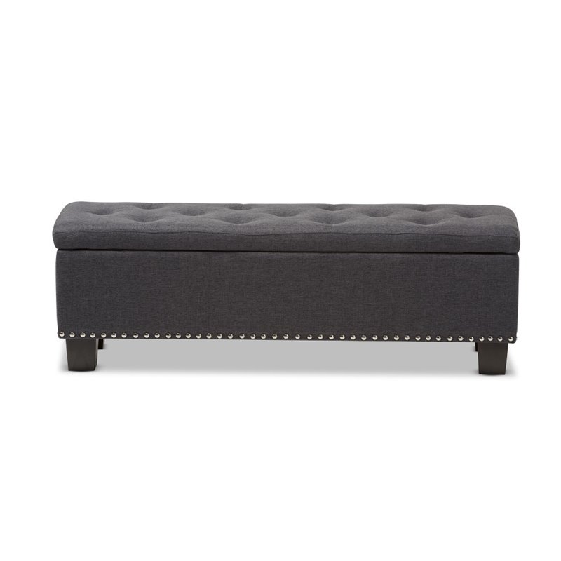 Hannah Storage Bench in Dark Gray