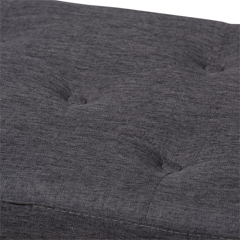 Hannah Storage Bench in Dark Gray