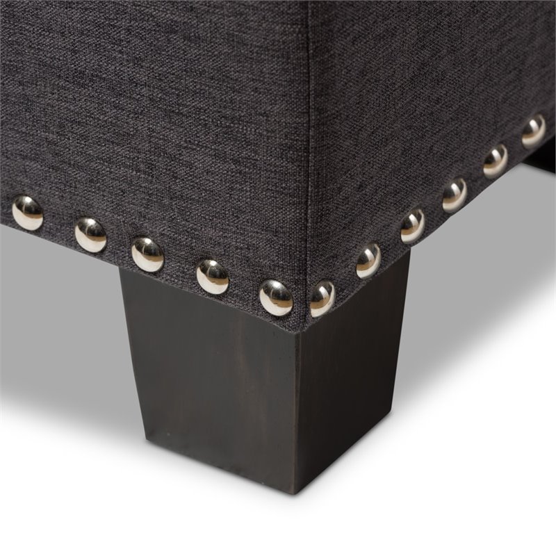Hannah Storage Bench in Dark Gray
