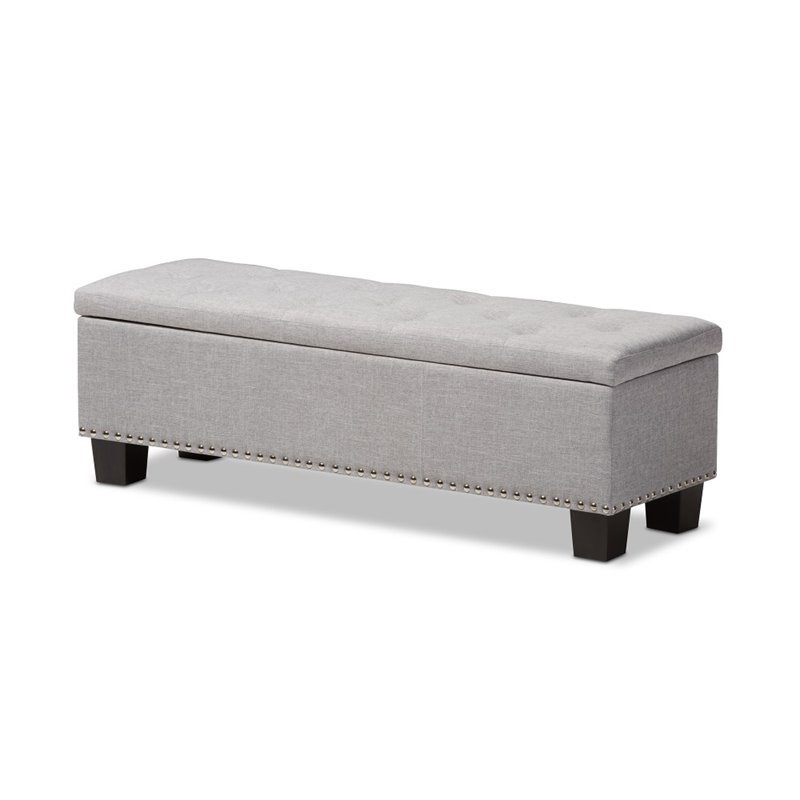 Hannah Storage Bench in Grayish Beige