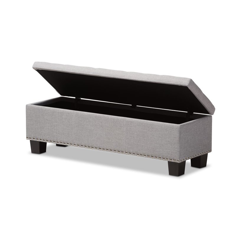 Hannah Storage Bench in Grayish Beige