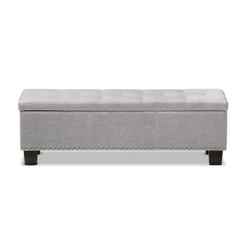 Hannah Storage Bench in Grayish Beige