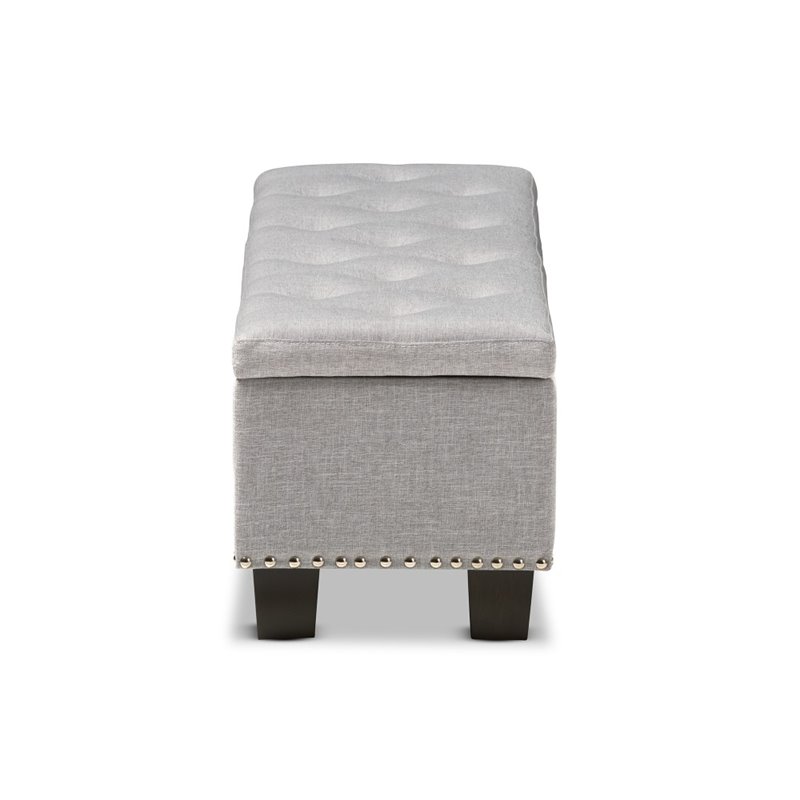 Hannah Storage Bench in Grayish Beige