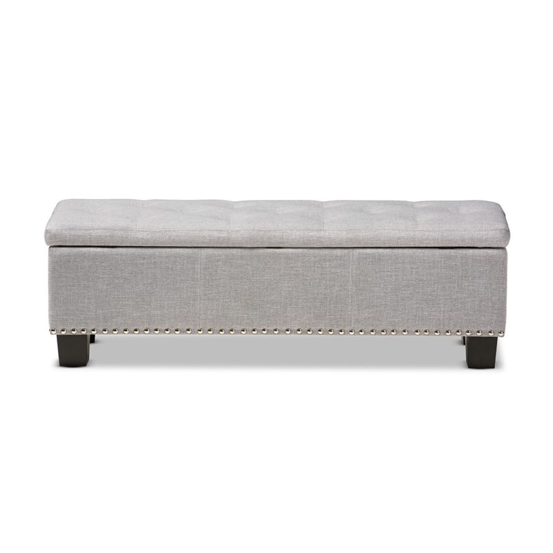 Hannah Storage Bench in Grayish Beige