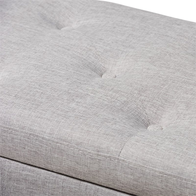 Hannah Storage Bench in Grayish Beige