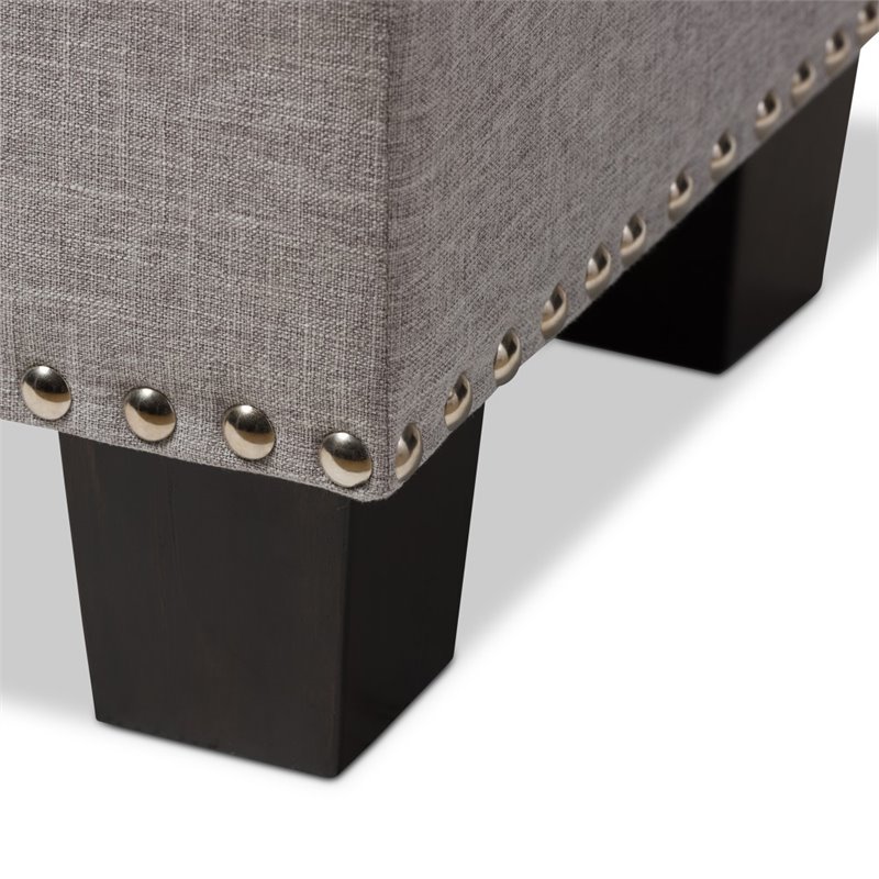 Hannah Storage Bench in Grayish Beige