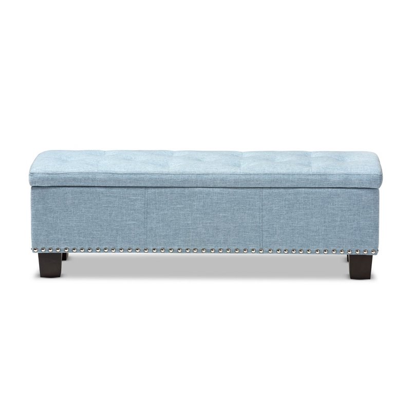 Hannah Storage Bench in Light Blue