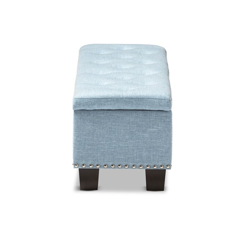 Hannah Storage Bench in Light Blue