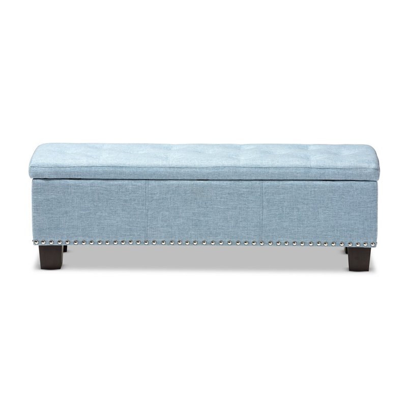 Hannah Storage Bench in Light Blue