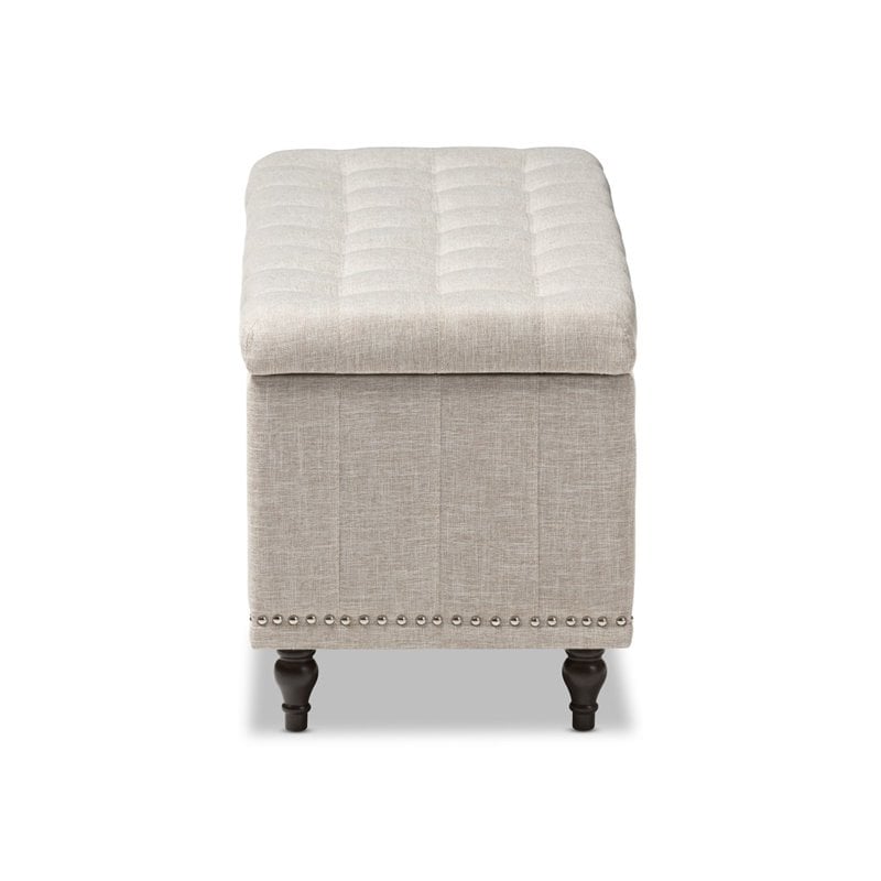 Kaylee Storage Bench in Beige
