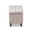 Kaylee Storage Bench in Beige