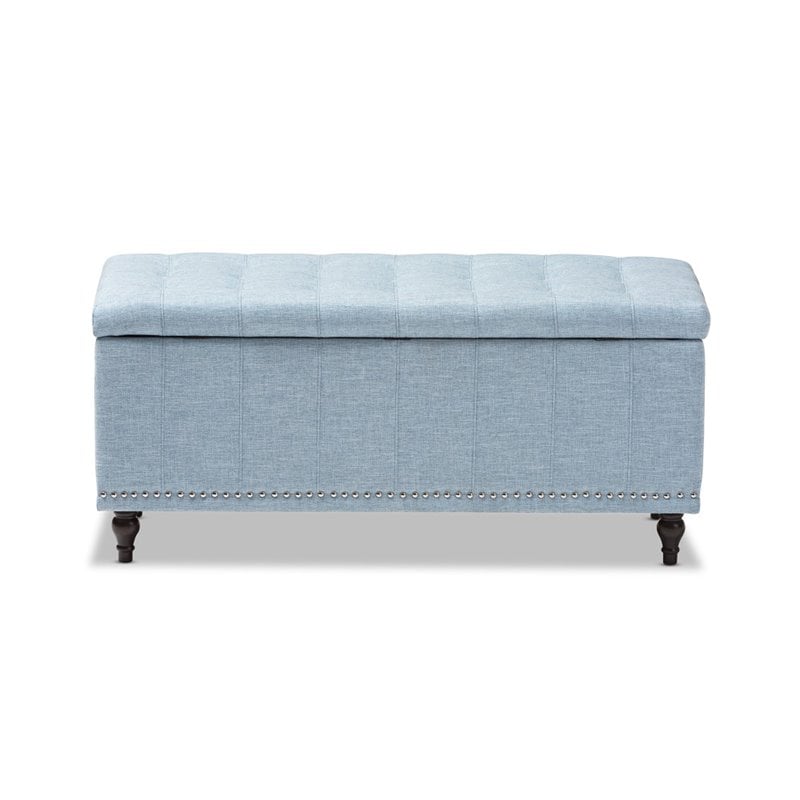 Kaylee Storage Bench in Light Blue