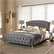 Hannah Queen Platform Bed in Gray