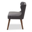 Baxton Studio Scarlett Loveseat in Dark Gray