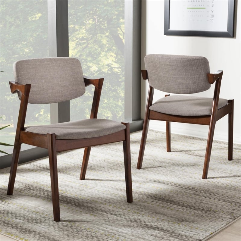 Elegant Dining Chair in Gray (Set of 2)