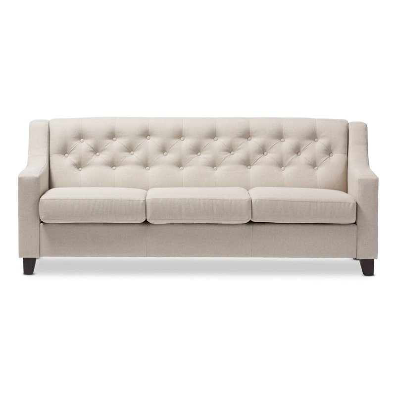 Arcadia Upholstered Sofa in Light Beige